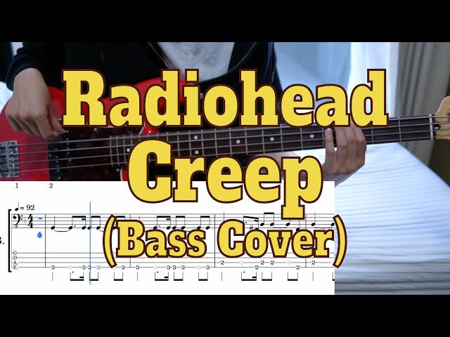 Radiohead - Creep (Bass cover + Tabs) class=