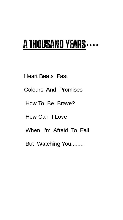 A Thousand Years😍🌼Cristina perri #lyrics #short #subscribers
