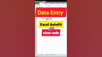 Autofit cells With View Code | How To Set Column Width Automatically| MS Excel #shorts #ytshorts