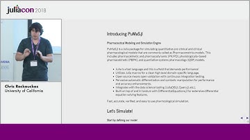 Pumas: Pharmaceutical Modeling and Simulation | Chris Rackauckas | JuliaCon 2018