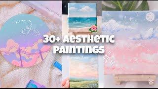 Aesthetic canvas painting ideas 🎨✨ #painting