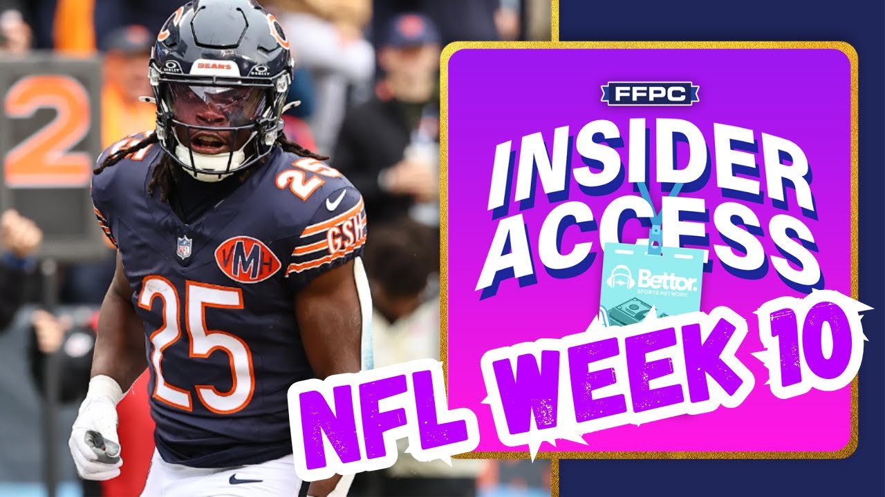 FFPC Insider Access: Fantasy Football Week 10 Rankings, Start/Sit Advice & NFL News
