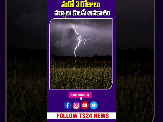 మరో 3 రోజులు వర్షాలు కురిసే అవకాశం..|TS24 News