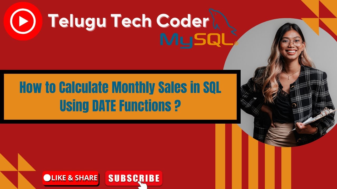 How to Calculate Monthly Sales in SQL Using DATE Functions ? - YouTube