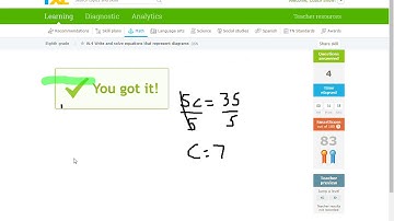 8th Grade Math IXL W 4 Write and solve equations that represent diagrams