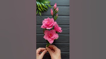How to Make Gladiolus Crepe Paper Flower DIY Decoration Ideas