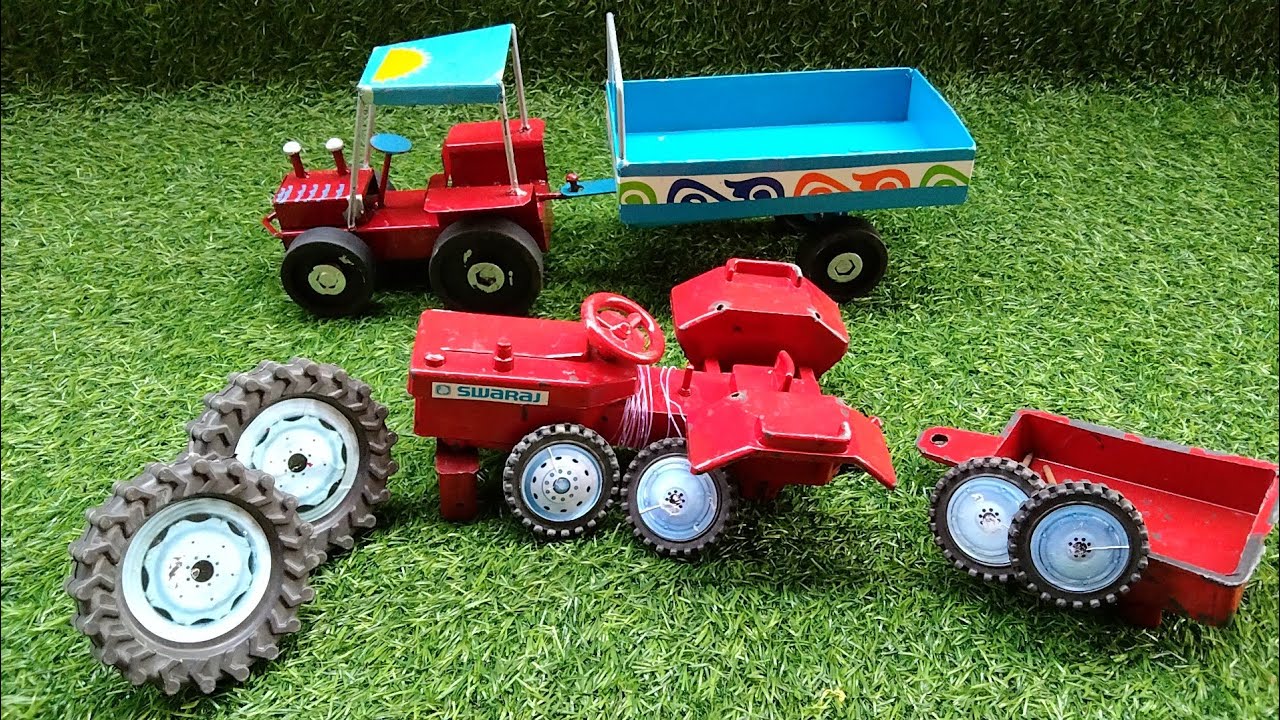 mini tractor and multi colour tractor video Kiran Toys world YouTube