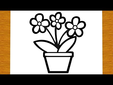 Vidéo: Comment Dessiner Une Fleur Dans Un Pot