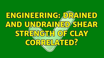 Engineering: Drained and undrained shear strength of clay correlated?