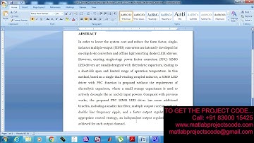 A PFC Single Coupled Inductor Multiple Output LED Driver Without Electrolytic Capacitor-2019-20