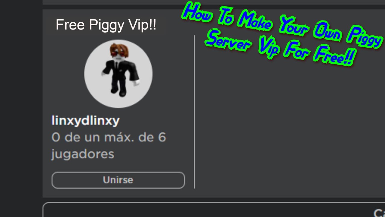 How To Make Your Own Piggy Vip Server For Free Roblox Piggy Glitches Mini Fixed It For Fre Bobux Youtube - roblox is a vip server infinite