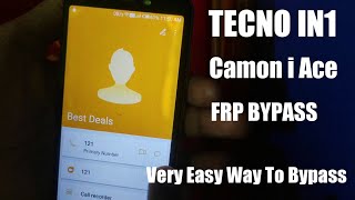 Tecno In1 Frp Bypass TECHNO CAMON I ACE FRP UNLOCK