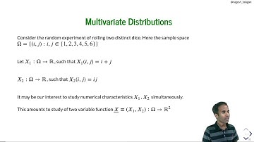 Probability and Statistics | Lecture - 19: Multivariate Distributions