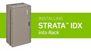 Installing the STRATA IDX Enclosure in a Rack
The STRATA IDX 20RU Fiber Entry Enclosure is designed to house interconnect applications between backbone cables and active equipment within a rack/cabinet or on a wall. The enclosure is designed with integrated cable management features and scalable modular decks for mass fusion splicing and interconnect.
This video shows how to install the IDX enclosure on a rack.
Leviton.com/IDX Installing the STRATA IDX Enclosure in a Rack