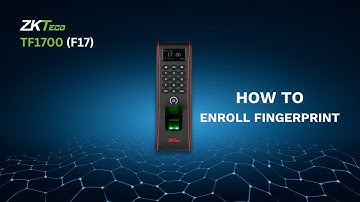 BioSyn ZKTeco F17 -  Enroll Fingerprint