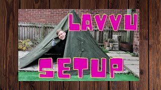 Military Polish lavvu poncho, The easiest bushcraft shelter to build and use.