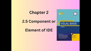 Component or Element of IDE | Visual Basic 6.0 | ADS\ADP\BS Computer Science