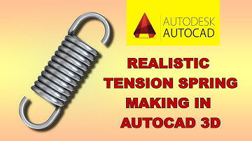 Making realistic Tension spring in AutoCAD 3D I AutoCAD 3D #cadskillz #autocad3d