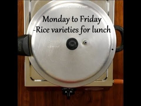 Monday to Friday Rice varieties for Lunch | Easy and healthy lunch recipes | lunchbox ideas