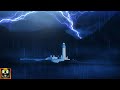 Loud Thunderstorm Sounds | Heavy Thunder, Lightning Strikes & Light Rain to Sleep, Study, Relax