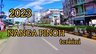 Berjajar gedung tinggi di sepanjang jalan kota/ Suasana jalanan kota Nanga pinoh terkini 2023 screenshot 4