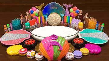 SEASHELL Slime ! Mixing Random Things into GLOSSY Slime ! Satisfying Slime Videos #220