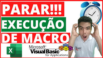 Parar Execução de Macro Programada no Excel VBA, Como Para Macro com outra Macro ? Macro Programada