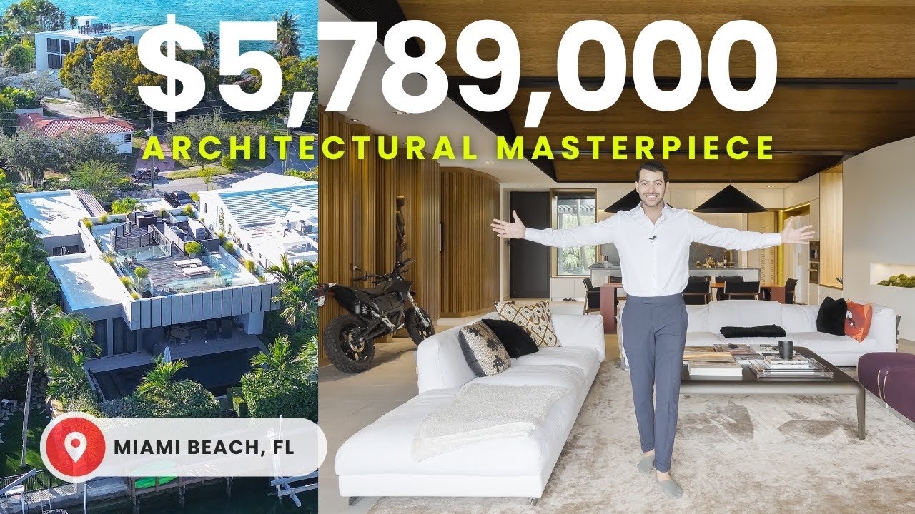 Внутри самого ИЗЫСКАННОГО и ИНДИВИДУАЛЬНОГО дома на берегу моря в Майами-Бич стоимостью менее 6 м...