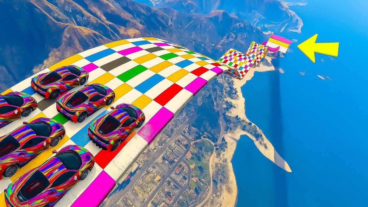 MEGA RAMPA RANDOM 100% ESTREMA !!! 🐷GARE🐷 GTA 5 ONLINE