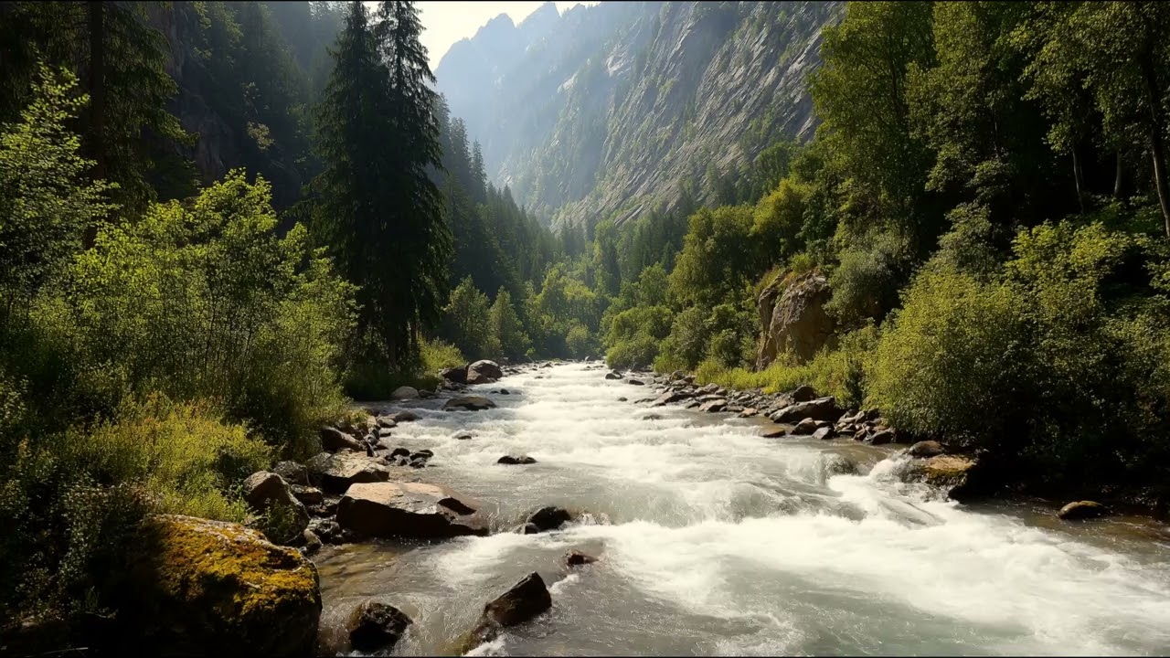 Forest Stream Sounds for Deep Sleep | Gentle Flowing Water & Birds