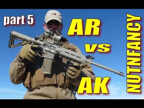 PART 5 of 5: Nutnfancy tackling the often controversial issue of the AK-47 versus AR-15 rifle systems. The bottom line is, a quality example of either gun ca...