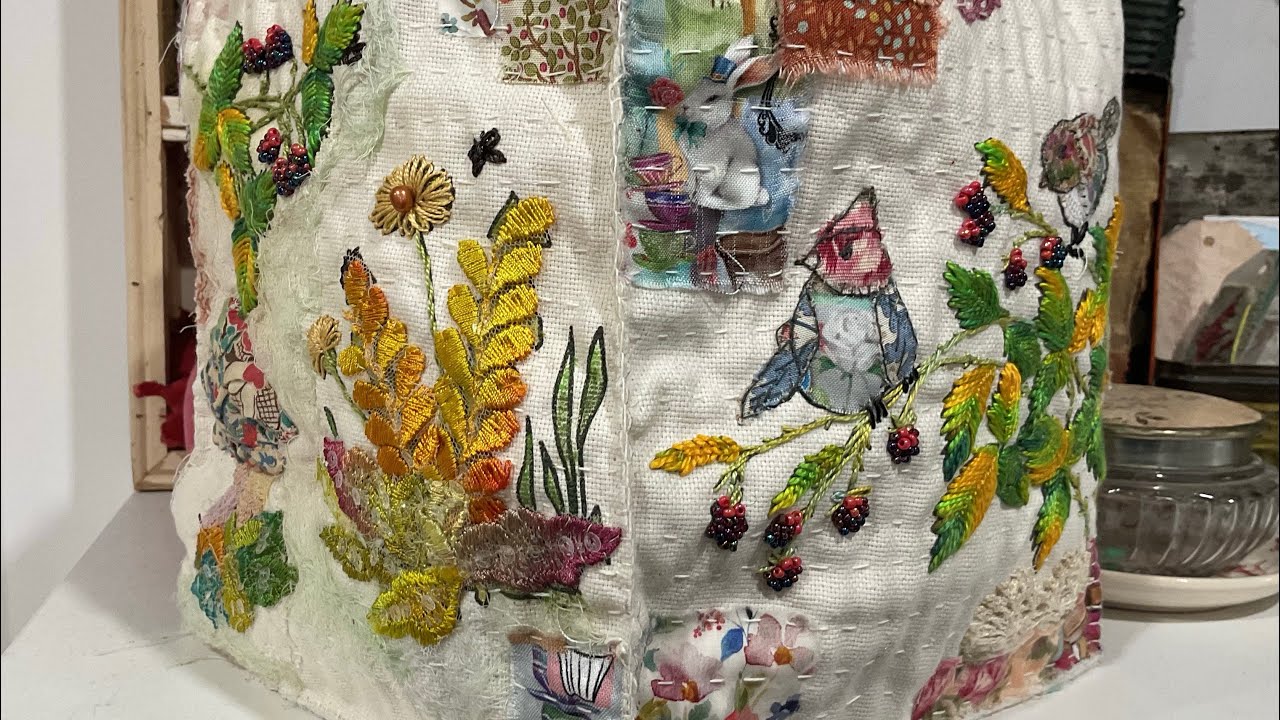 Finishing my rice bag natures treasures 