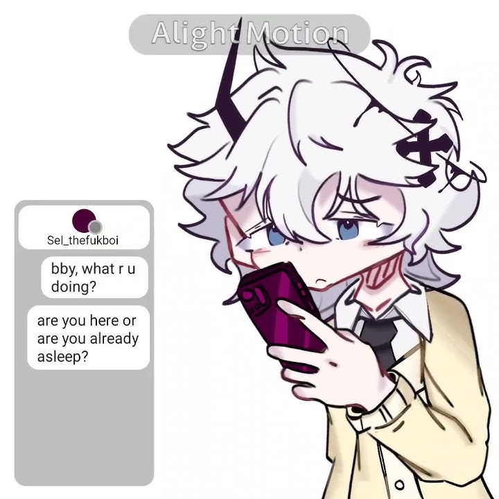 oh no I haven't texted my baby yet!! // my first new art style attempt // #oc #art #ocxcanon #fnf