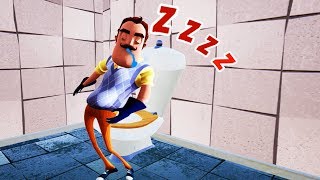 Funny moments in Hello Neighbor The Horror Game || Experiments with Neighbor Episode 02