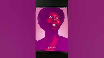 How To Draw Minimalistic Portraits Using Procreate & Photoshop (30 Sec Speed Tutorial) #Shorts