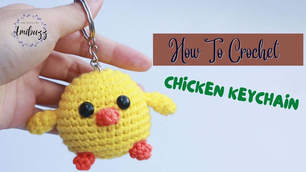 Crochet Frog and Chick Keychain, Crochet Keychain, Crochet Frog Keychain,  Crochet Chick Keychain, Amigurumi Frog Keychain, Keychain 