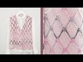 Alize Superlana Klasik ile Baklava Desenli Yelek / Diamond Pattern Vest / Жилет с ромбовидным узором