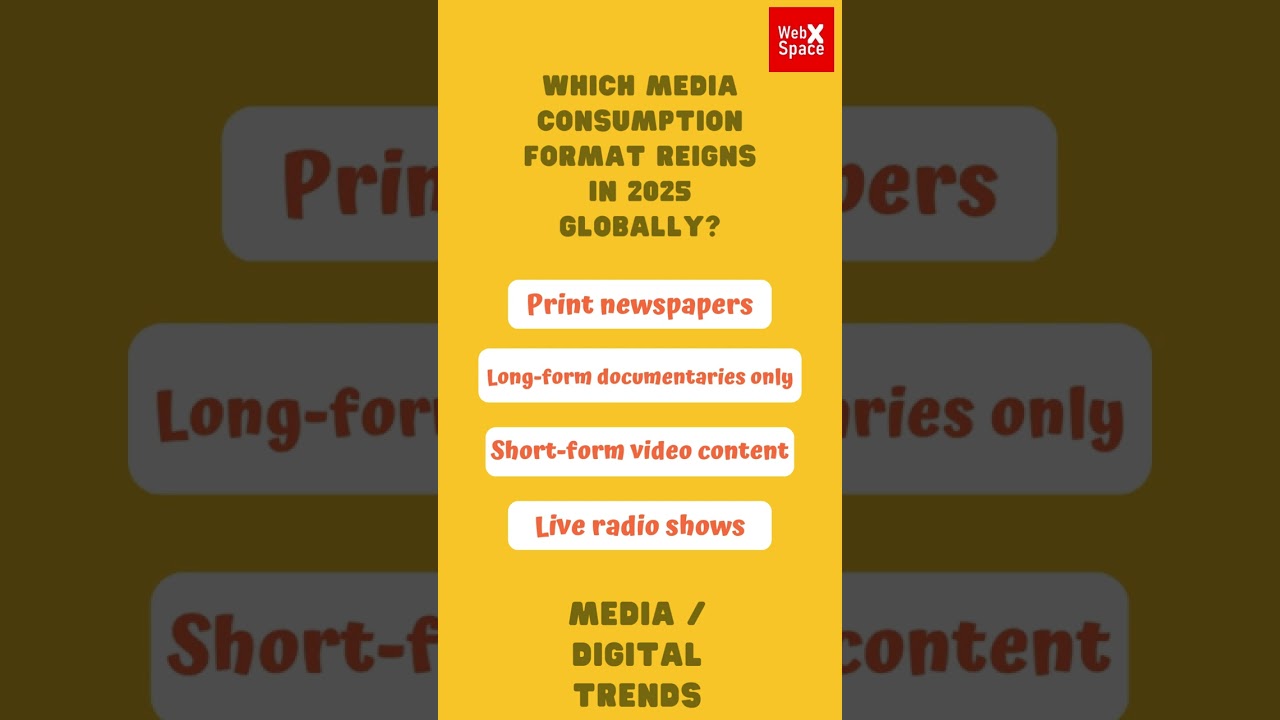 Which media consumption format reigns in 2025 globally?