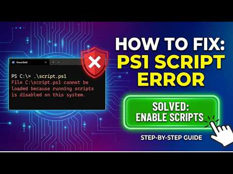 ✅How To Fix Error PS1 Can Not Be Loaded Because Running Scripts Is Disabled On This System? SOLVED