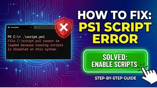 How To Fix Ps1 Cannot Be Loaded Because Running Scripts Is Disabled Powershell Vs Code