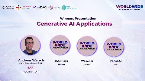 Worldwide AI Hackathon Winners Presentation – Generative AI Applications