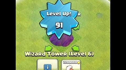 Wizard Tower Level 1 To Max | Clash Of Clans #shorts #cocshorts