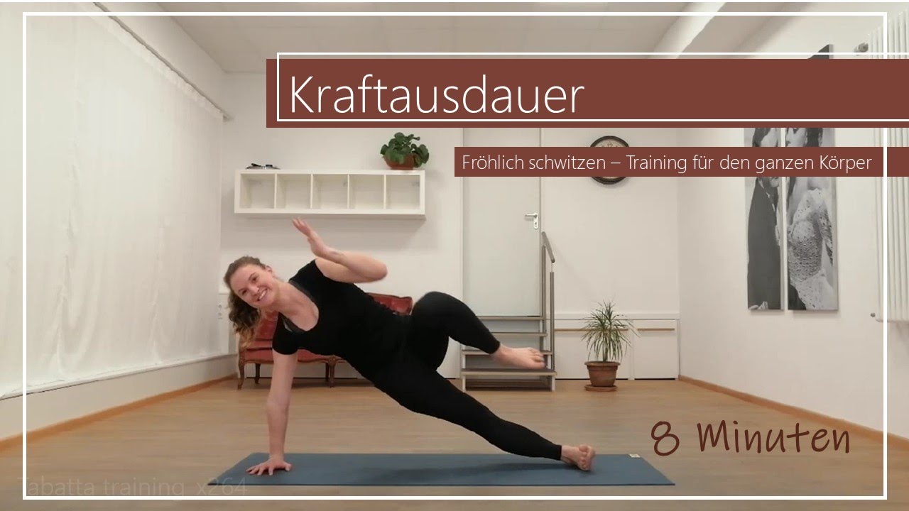 8 Minuten Kraftausdauer - fröhlich schwitzen | Training für den ganzen Körper