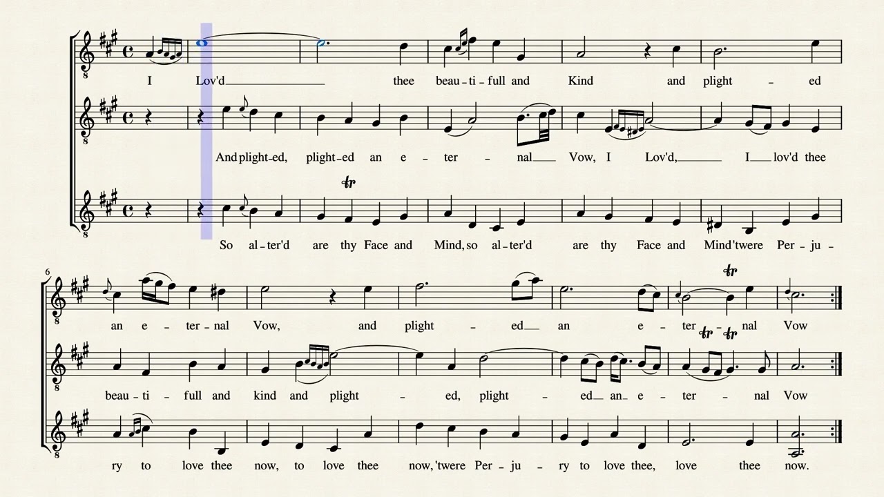 I loved thee beautiful and kind – Jonathan Battishill