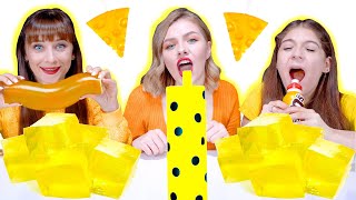 ASMR Eating Only One Color Food for 24 hours Challenge! Yellow Food By LiLiBu #3