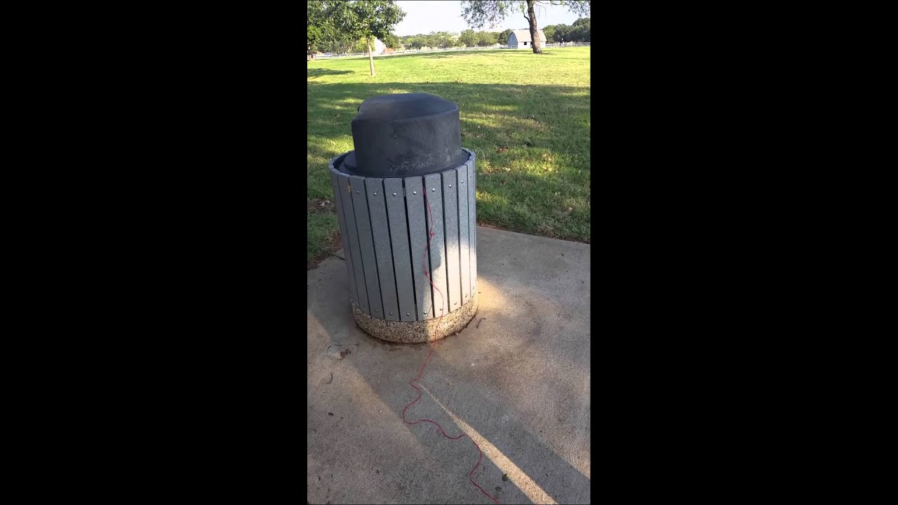 Rocket in trashcan