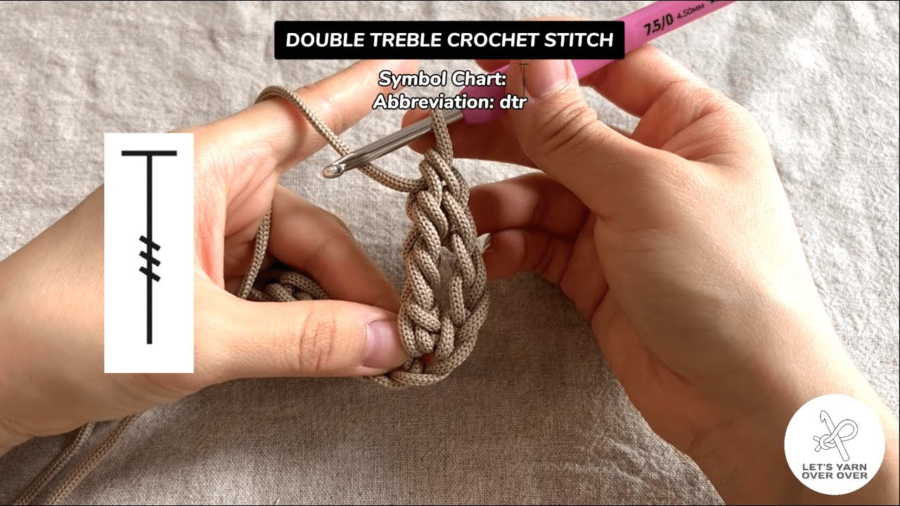 Double Treble Crochet Tutorial: Mastering Tall Crochet Stitches | The ...