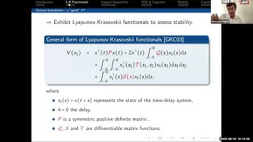 Time Delay Systems Webinar - Alexandre Seuret - 2023 June 23