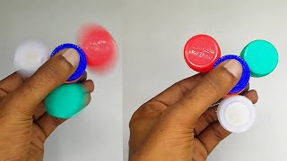 How To Make A Fidget Spinner From Bottle Caps || Best Out Of Waste || Recycled Spinner
