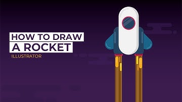 How to DRAW A ROCKET SPACESHIP in Adobe Illustrator Tutorial, Flat design